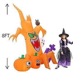 KOOY 8 FT Halloween Inflatable Decorations Spooky