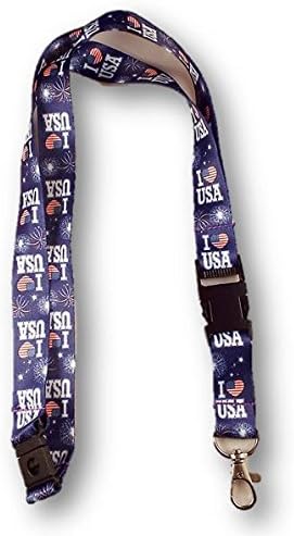 I Heart USA Design Neck Lanyard Id-key Holder