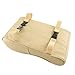 GSPSCN Car Center Console Armrest Pad Soft Memory Foam Pu Leather with Storage Pockets Seat Cushion (Beige)