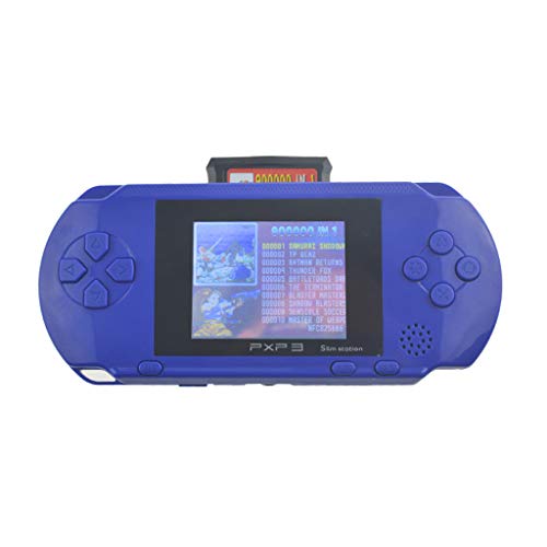 Livoty Playstation Kids Handheld Game Console Portable Gaming System 16 Bit Classic Game Console LCD Game Player (Blue)