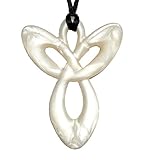 Peacemaker Jewelry Angel Silicone Teething Pendant Necklace (White Pearl)
