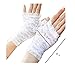 Gauss Kevin Sexy Summer Short Lace Gloves UV Protection Fingerless Gloves Wrist Length Prom Party Driving Wedding Gloves White