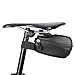 MOREZONE Bicycle Saddle Bag Strap-On Seat Bags MTB Bike Cycling Seat Pack Rainproof (Black)