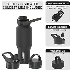 Coldest Sports Water Bottle In Lids (Chug, Straw, Handle
