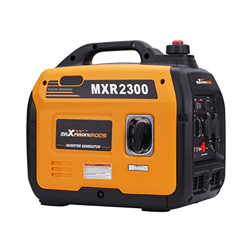 maXpeedingrods 2300W Inverter Stromerzeuger Superleise Tragbarer für Outdoor Camping Wohnmobil 4 Takt Leicht Notstromaggregat Benzin für Reise Garage,
