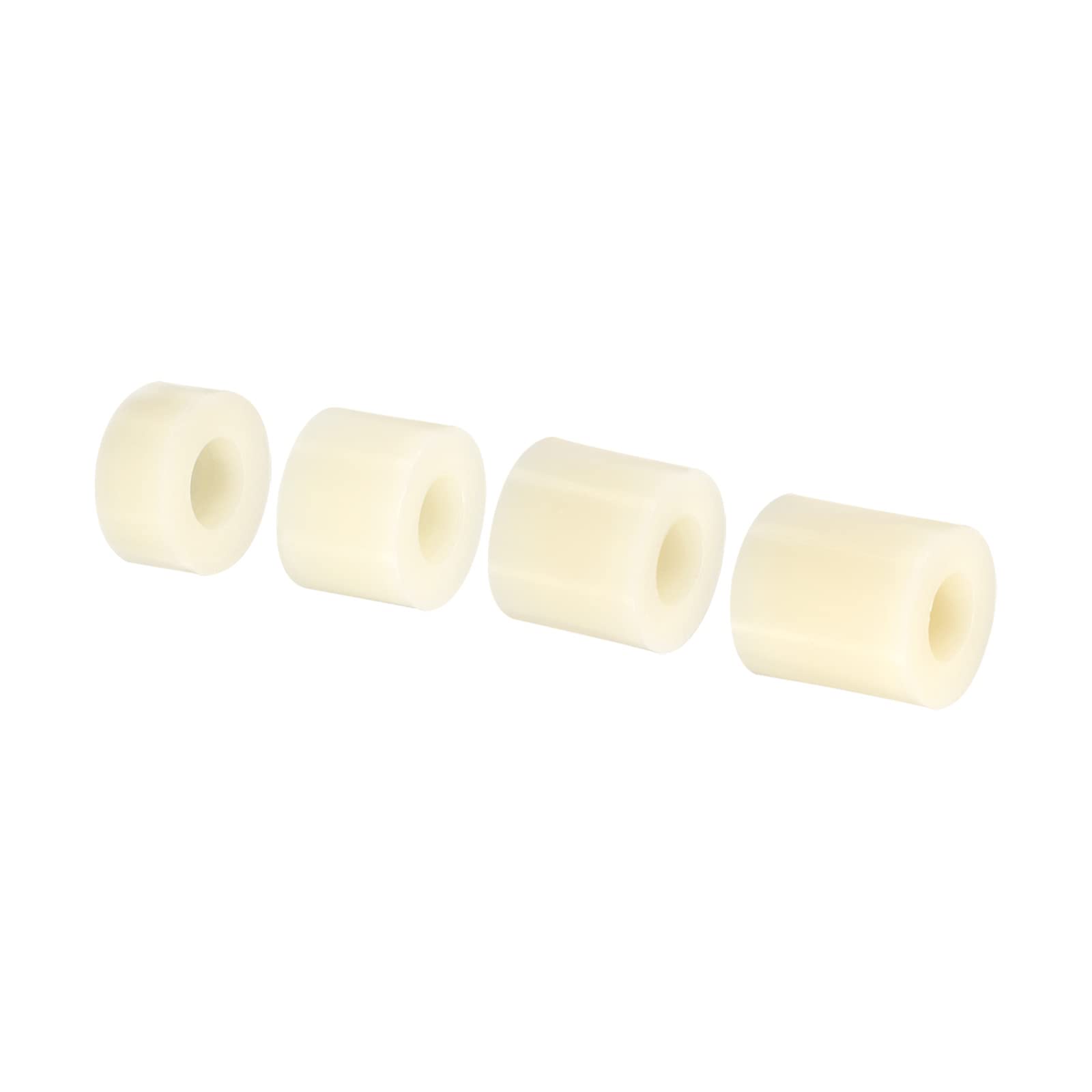 PATIKIL M5 Round Spacer Washer Set, 40 Pack Nylon 5,8,10,12mm Length for M5 Screws Block 3D Printer TV Wall Mounting Electrical Outlet, Beige
