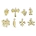 Charms, Buytra Wholesale Bulk 50 Pack Mixed Gold Pendant Charms for Jewelry Making Bracelet Necklace DIY Crafts