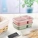 Bento Lunch Box, Food Storage Containers with Airtight Lids, 3 Compartment Plastic Divided Food Storage Container Boxes for Kids & Adults