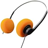 Retro Over-Ear Headphone,Vintage Feelings Underwire Headphones,Retro Lightweight Earphones,Hi-Fi Stereo Earphone Headset,Headphone,for Most Mobile Phones Playback Pevices Headphones (Orange)