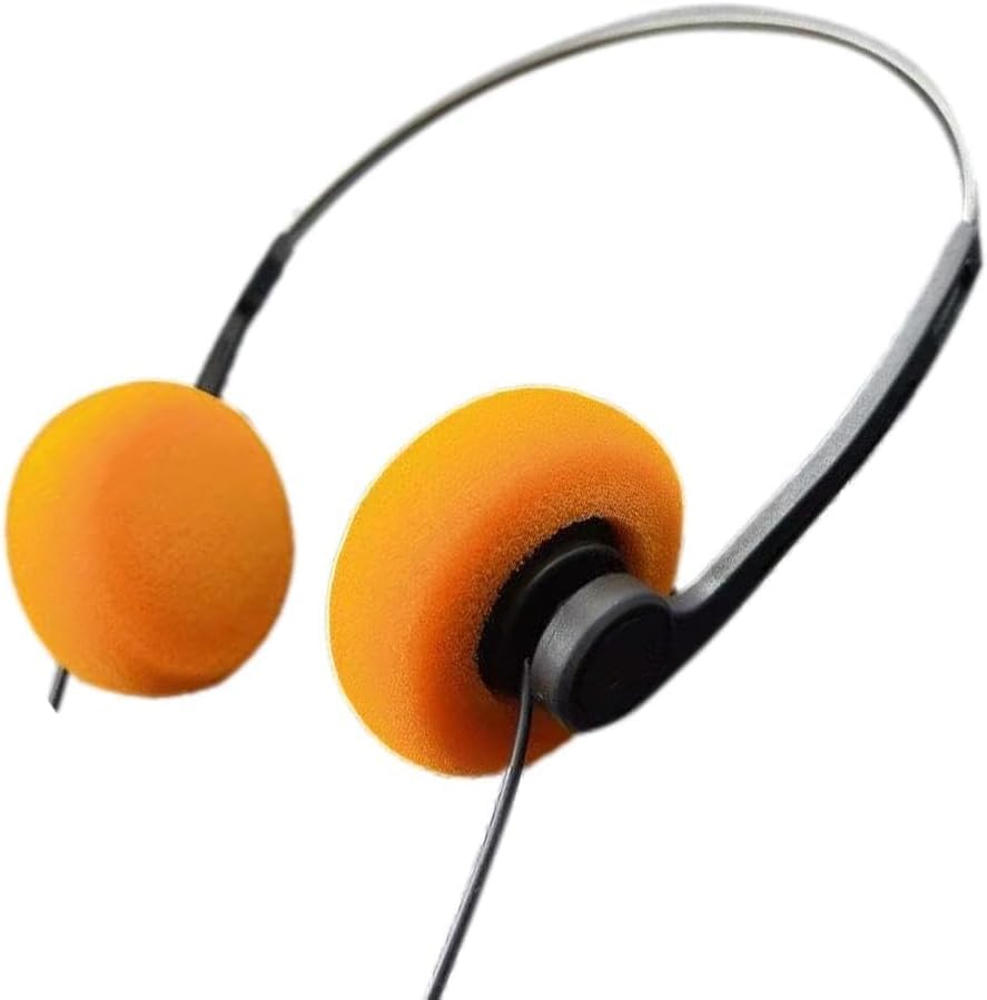 Photo 1 of Retro Over-Ear Headphone,Vintage Feelings Underwire Headphones,Retro Lightweight Earphones,Hi-Fi Stereo Earphone Headset,Headphone,for Most Mobile Phones Playback Pevices Headphones (Orange)