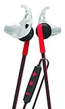 Tzumi Bluetooth Wireless Stereo ProBuds Sports Earbuds - Rechargeable Wireless Headphones with Powerful Bass - Built in High Definition Microphone and Remote Music Control - Red