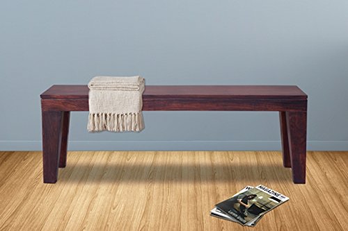 Furniselan Sheesham Solid Wood Bench in Mahogany Finish