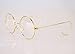 Agstum Retro Round Optical Rare Wire Rim Eyeglass Frame 47mm (Medium size) (Gold, 47mm)