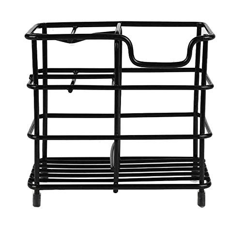 Huusuei Stainless Steel Toothbrush Holder, Bathroom Toothpaste Holder Stand Multifunctional for Electric Toothbrush, Black