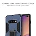 Samsung Galaxy S10 Plus Case,Heavy Duty Shockproof Full Body Slim PC+TPU Soft Edge Bumper,Hidden Kickstand Back Case Cover with Car Magnet Function Case Cover for Samsung Galaxy S10 Plus 2019(Blue)