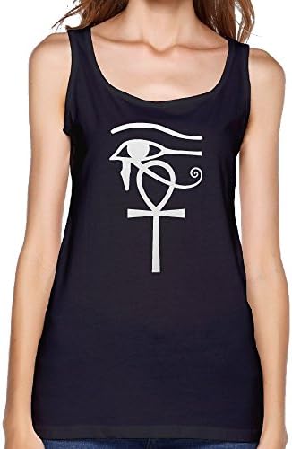 FFOMEN Ankh Eye Of Horus Ancient Egyptian Women's Girls Fitness Gym Tank Top Singlet Active Stringers Sleeveless Shirt M