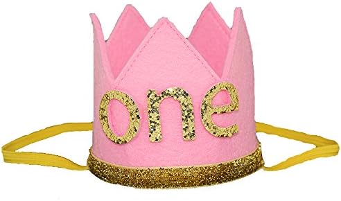 Petsidea Pet First 1 2 Birthday Crown Hat for Dog Doggy Cat Kitty Pig Birthday Party Photo Prop