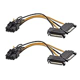 Cable Matters 2-Pack 8 Pin to SATA Power Cable (SATA to 8 Pin PCIe) - 5 Inches