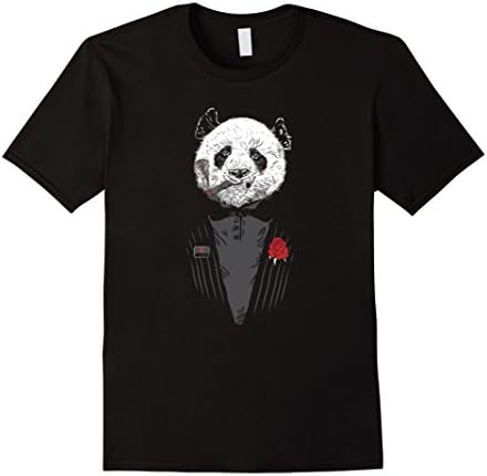 Men's Panda Godfather Tshirt Large Black