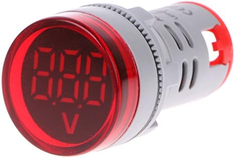 yuaierchen AC 60-500V 22mm Digital Display Voltmeter Voltage Gauge Monitor Indicator Signal Lights