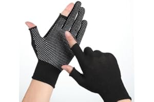 2pcs Fishing Gloves - Two-Finger Glove, Cycling Gloves, Suitable for All Seasons for Outdoor Fishing, Cycling, Hiking - Machi