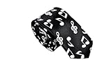 MATCH MUCH Satin Skinny Neckties -6 Different Styles(Music Notes)