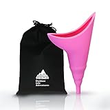 Female Portable Urination Device - Lets You Pee Standing Up - Discreet Reusable Urinal Funnel Women - Perfect Travel, Outdoor Activities, Camping, Hiking, Festivals - Includes Carry Bag