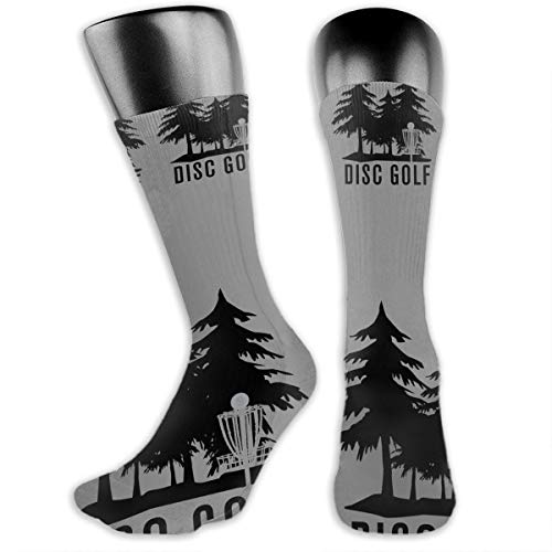 WOWINNER Disc Golf Socks Novelty Fashionable Crew Socks Men Women Cotton Comfortable Warm Socks for Home Work Athletic Outdoor Activities