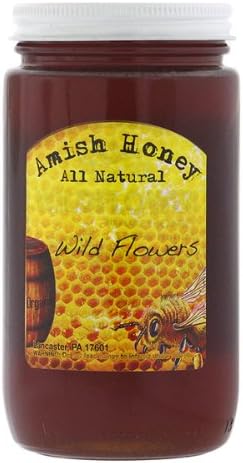 100% Natural Raw Domestic Wild Flower Honey - Made in USA (Lancaster, PA) 1lbAmish Honey