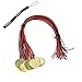 Estone® 12PC Piezoelectric Piezos Amplifiers Discs Leads For Cigar Box Guitar Pickups