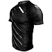 Hayabusa Metaru Charged Short Sleeve Brazilian Jiu Jitsu Rash Guard (Black, L)