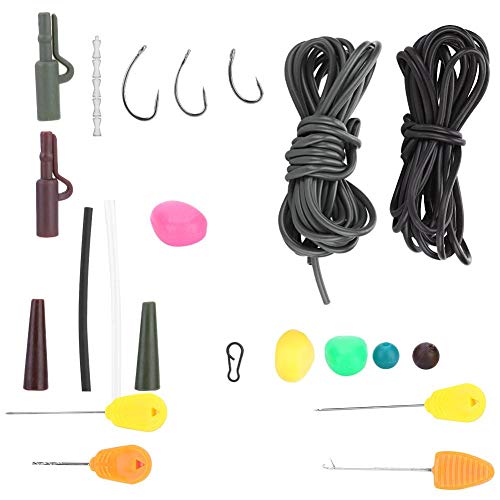 Alomejor Karpfen Angelgeräte Set Angeln Werkzeug Box Set mit Gewichte Clips Köder Nadeln Haken Swivel Rig Kit für… – Bild 8