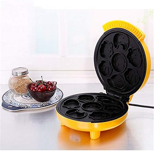 ZHUANFAFA Automatic Power Off Cartoon Cake Waffle Machine 1000W Double-Sided Heating Electric Baking Pan Machine, A Variety of Cooking Methods, Easy To Clean, 220V