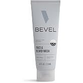 Bevel Face &amp; Beard Wash with Witch Hazel and Aloe Vera to Cleanse, Hydrate | 2-in-1 formula with witch hazel, aloe vera and vitamin b3 cleanses, hydrates and brightens skin and beard