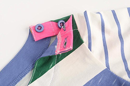 Frogwill Little Girls Long Sleeve Striped Stripy Dress Pocket 2T - Thumbnail 3