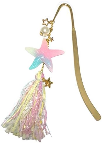 Custom bookmark with tassel and pearl -Book lover birthday gift - Bookish gifts - Cute bookmark gift - College student gift(Starfish)