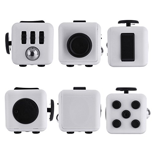 1Pc Mini Fidget Cube Relieves Stress And Anxiety for Children and Adults Anxiety Attention Toy White Black