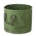 33 Gallon Garden Bags 1-Pack Heavy Duty Reusable Yard Leaf Bag Holder Collapsible Canvas Portable Yard Gardening Waste Bag with Handles (H18 in, D22 in)
