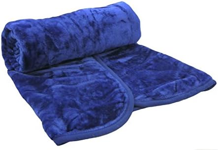 Quality King Size Super Soft Silky Faux Fur Throw 200 X 240CM Choice of 11 Colours. (Royal Blue 39728)
