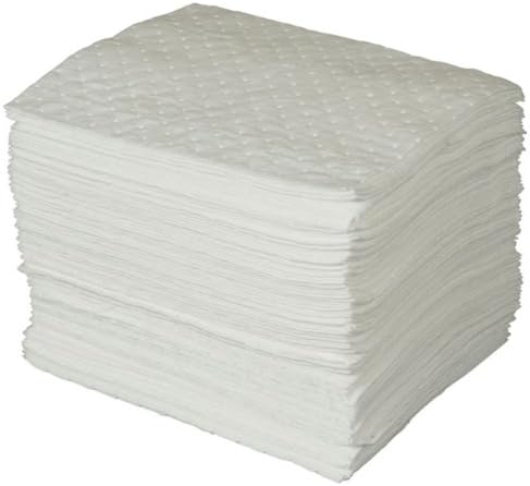 Brady SPC Basic Oil-Only Heavy Weight Absorbent Pad, White, 15" L x 17" W (100 Sheets Per Bale) - BPO100