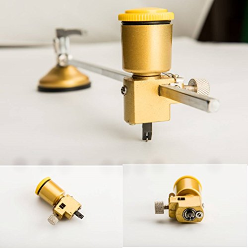 Bloomoak Compass Heavy Duty Circular Glass Cutter with Round Knob Handle and Suction Cup Adjustable Diamond Glass Cutter Tool Set 60 cm