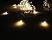 LED String Fairy Lights Green Cable Battery Power Operated Indoor & Outdoor for Christmas Tree Xmas Party Garden Decoration (100LEDs, Warm)