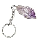 1 (One) Amethyst Quartz-- Amethyst Quartz Keychain- Natural Quartz Amethyst Nugget Keychain Rock Paradise Exclusive With Certificate of Authenticity (AM2B7-01)