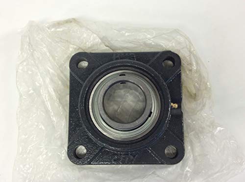 Hub City FB250URX1-7/8 Flange Block Mounted Bearing, 4 Bolt, Normal Duty, Relube, Setscrew Locking Collar, Narrow Inner Race, Cast Iron Housing, 1-7/8" Bore, 2.15" Length Through Bore, 4.375" Mounting Hole Spacing