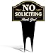 Signs Authority No Soliciting Outdoor Metal Yard Sign for Home, House and Business | Made with Heavy Duty DiBond Aluminum | Stop Solicitation, Deter Door Knockers and Bell Ringers (15