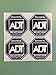 ADT Window Stickers (4) & Video Surveillance Home Security Sign (1)