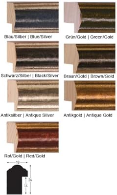 NIELSEN marco de madera, marcos de madera, Rot-Gold, 50 x 60 cm: Amazon.es: Hogar