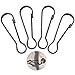 Huouo 6 Pcs 2 Inches Flag Pole Snap Clip Hooks Stainless Steel Flagpole Attachment
