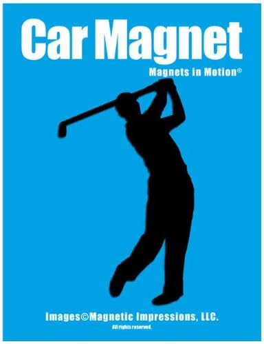 Golfer Male Car Magnet Black