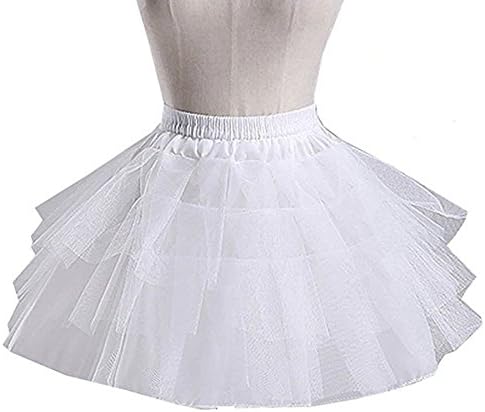 Gotidy Childrens 3 Layers Tutu Tulle Underskirt Slips Hoopless Flowwer Girl's Petticoats